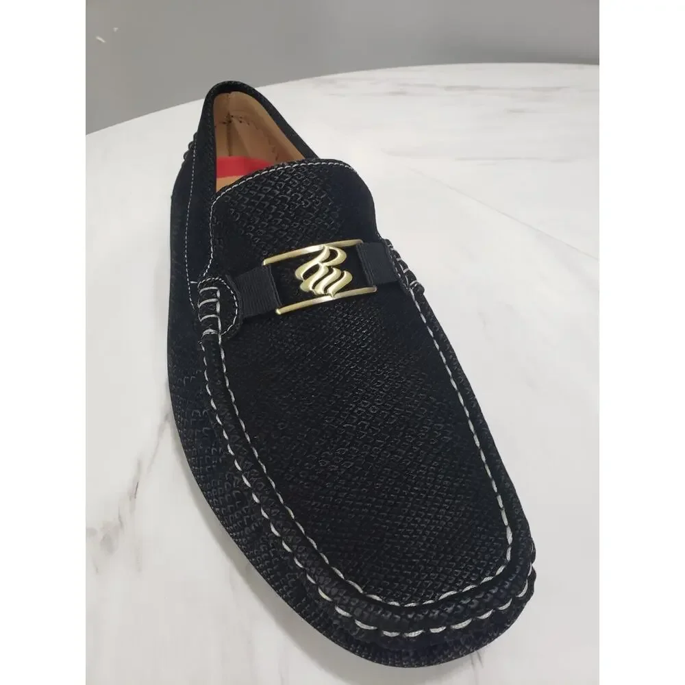 NEW Rocawear Dwight Black Slip On‎ Loafers Oxfords Shoe Men 9.5 House shoe dress